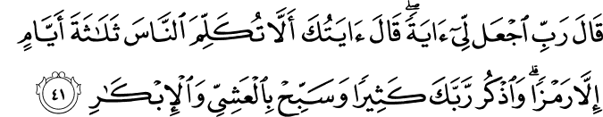 Surah 3 Ayah 41