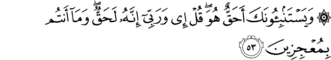 Surah 10 Ayah 53