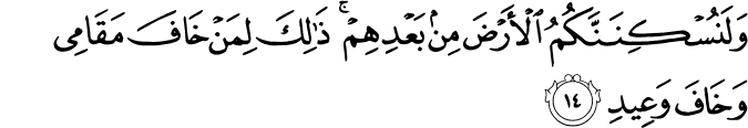 Surah 14 Ayah 14