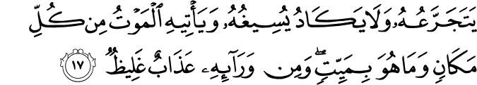 Surah 14 Ayah 17