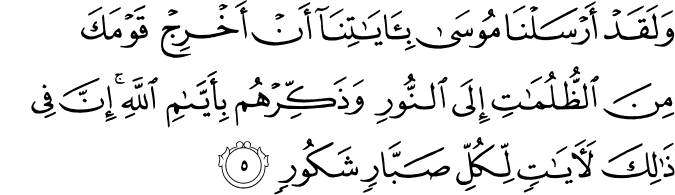 Surah 14 Ayah 5