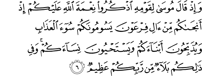 Surah 14 Ayah 6
