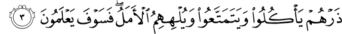Surah 15 Ayah 3