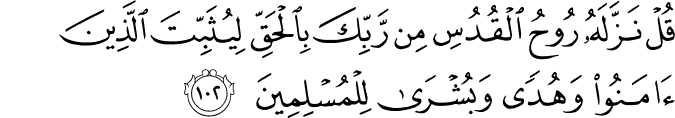 Surah 16 Ayah 102