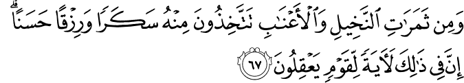 Surah 16 Ayah 67