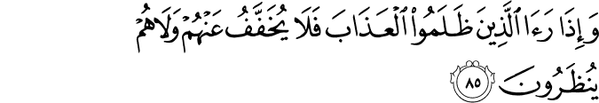 Surah 16 Ayah 85
