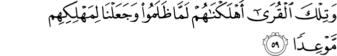 Surah 18 Ayah 59