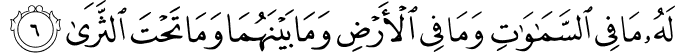 Surah 20 Ayah 6