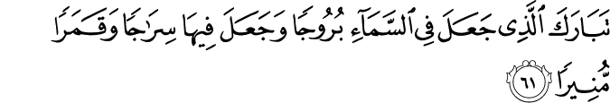Surah 25 Ayah 61