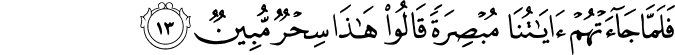 Surah 27 Ayah 13