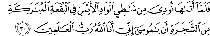 Surah 28 Ayah 30