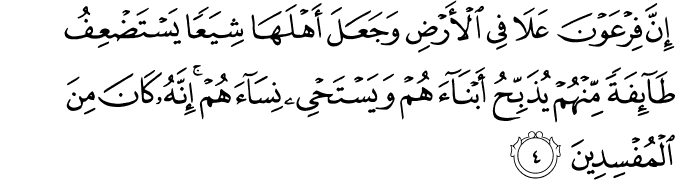 Surah 28 Ayah 4