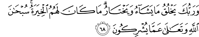 Surah 28 Ayah 68