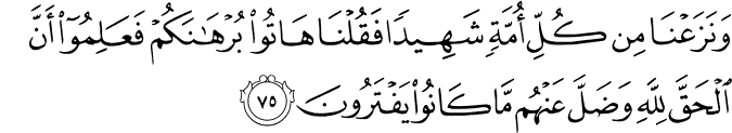 Surah 28 Ayah 75