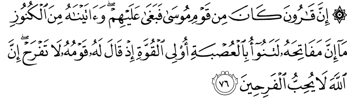 Surah 28 Ayah 76