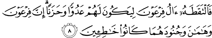 Surah 28 Ayah 8