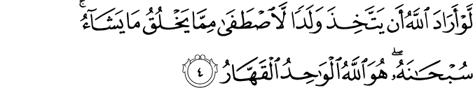 Surah 39 Ayah 4