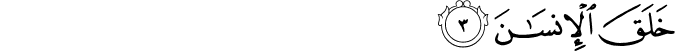 Surah 55 Ayah 3