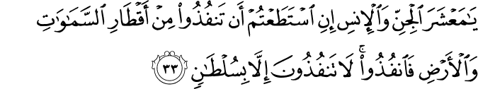 Surah 55 Ayah 33