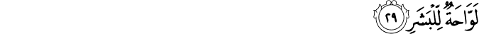 Surah 74 Ayah 29